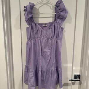 Abercrombie & Fitch Lavender Ruff Sleeve Dress